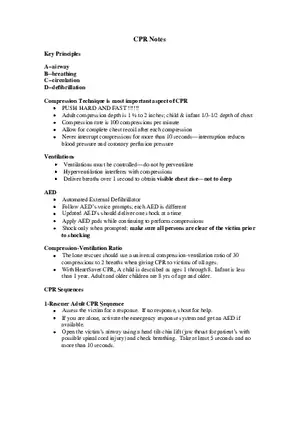 CPR Notes