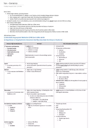 PHAR 840 Van Geriatrics