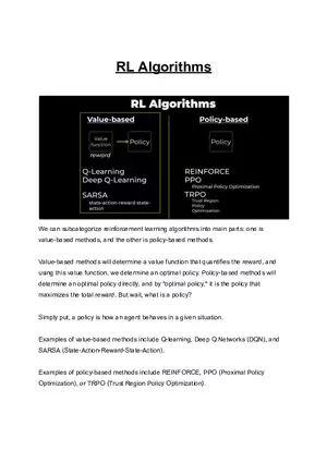 RL Algorithms