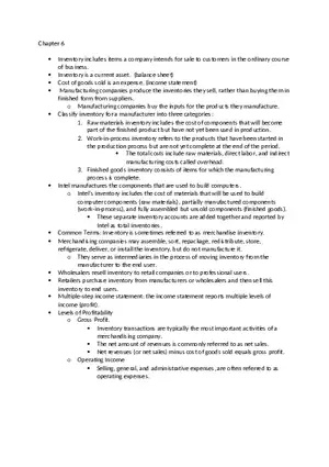 Accounting Chapter 6