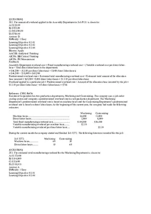 Ch2, Job-Order Costing Calculating Unit Product Costs Part 12