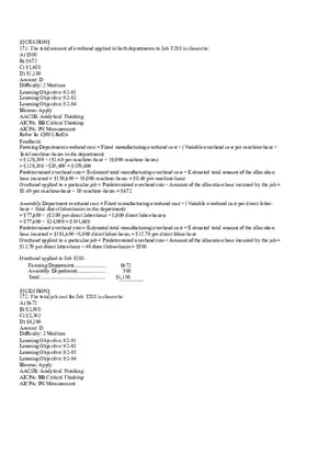 Ch2, Job-Order Costing Calculating Unit Product Costs Part 10