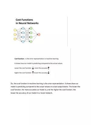 Cost Functions in Neural Networks