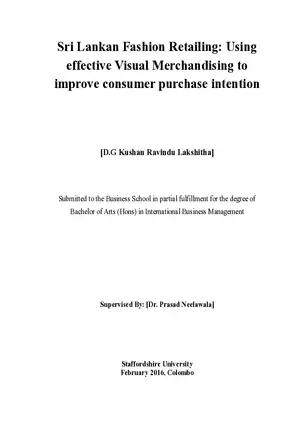 Sri Lankan Fashion Retailing Dissertation