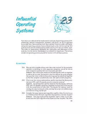 Chapter 23 Influential Operating Systems