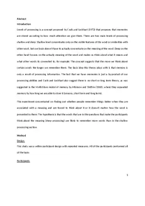 Deep and Shallow Processing