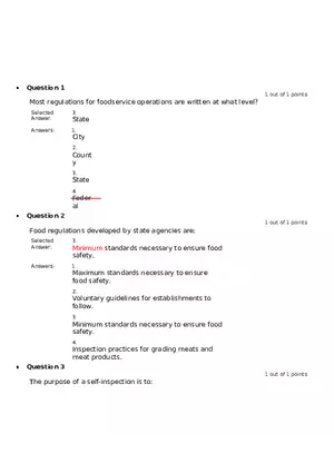 Servsafe Practice Exam Part 4