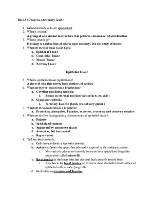 Biology Chapters 4 and 5 Study Guide