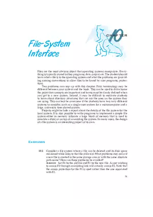 Chapter 10 File-Systems Interface