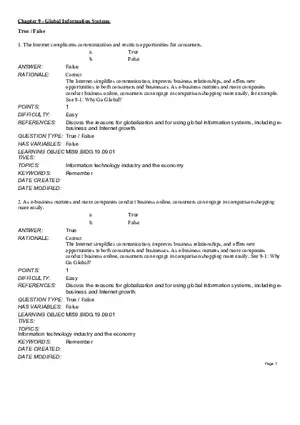 Chapter 9 Global Information Systems Answers