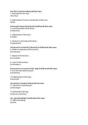 Medical Terminology Week 7 Assignment