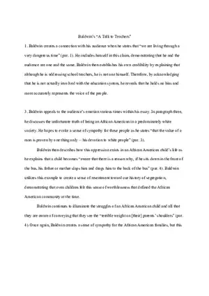 Baldwin’s A Talk to Teachers