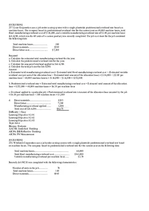 Ch2, Job-Order Costing Calculating Unit Product Costs Part 16