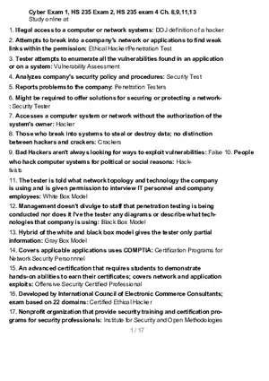 Cyber Exam 1