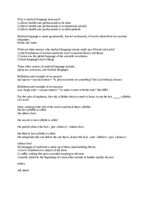 Med Term Answers Part 1