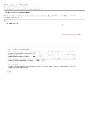 Forces, Newton's Laws and Circular Motion