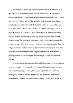 Nitration of Bromobenzene Lab