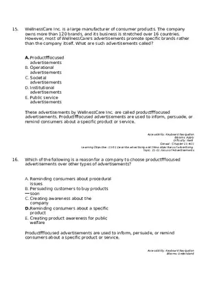 Marketing Chapter 15 Key Part 2