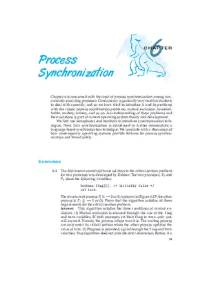 Chapter 6 Process Synchronization