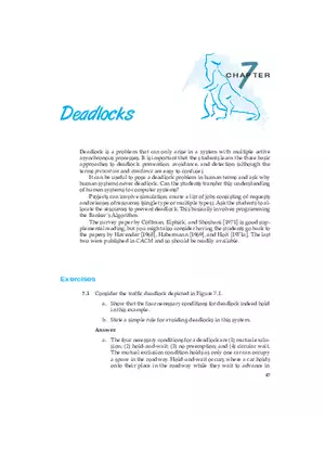 Chapter 7 Deadlocks