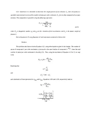 Imperfections in Solids Problem Solutions Part 6