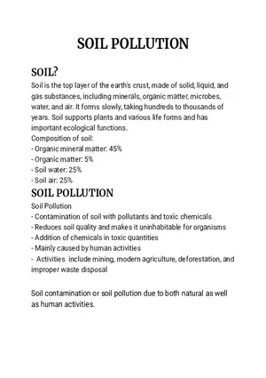 Unit 3: Soil Pollution