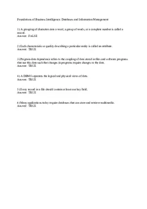 Databases and Information Management Part 1