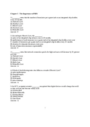 Chapter 1 The Importance of MIS