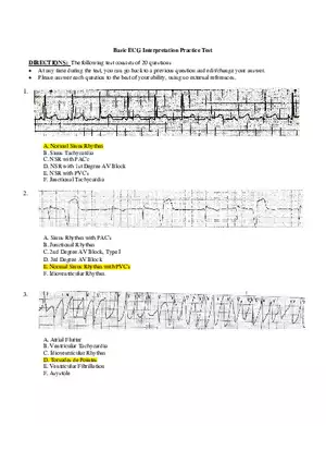Basic ECG Interpretation Practice Test