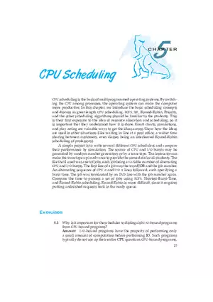 Chapter 5 CPU Scheduling