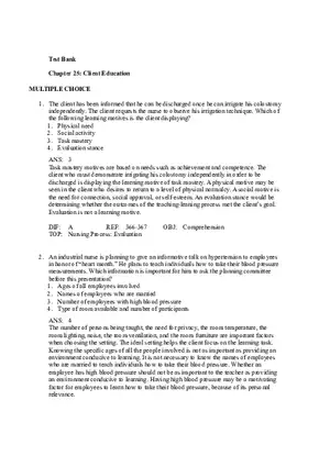 Chapter 25 Client Education