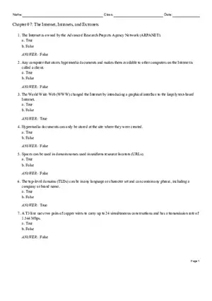 Chapter 07 The Internet, Intranets, and Extranets
