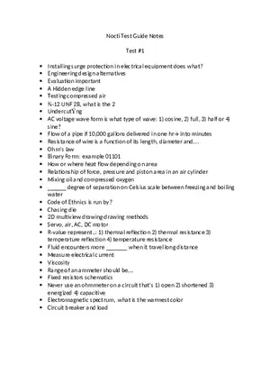 Nocti Test Guide Notes
