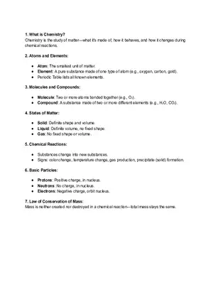Chemistry Short Information