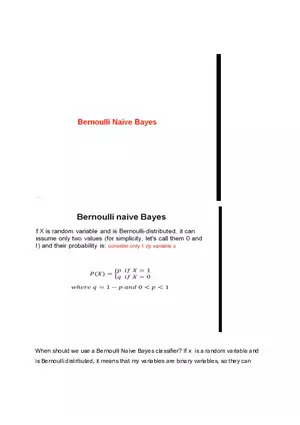 Bernoulli Naive Baye