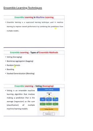 Ensemble Learning Techniques