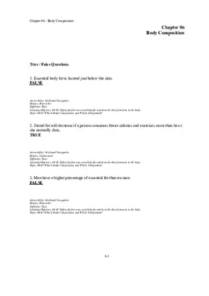 Chapter 06 Body Composition Part 1