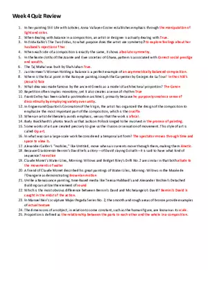 Art Week 4 Quiz Review