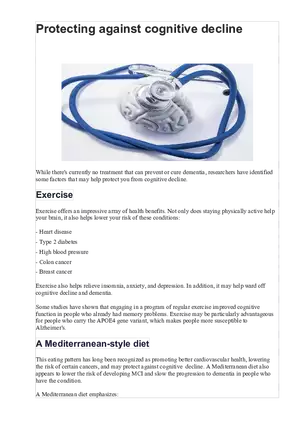 Protecting Against Cognitive Decline