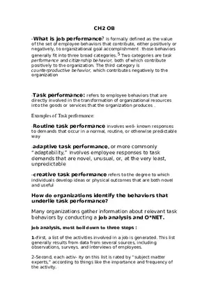 What is Job Performance