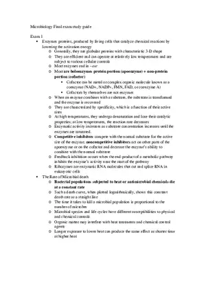 Microbiology Final Exam Study Guide