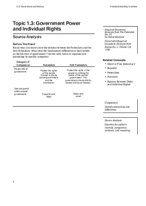 The Federalist No. 10 v Brutus No. 1