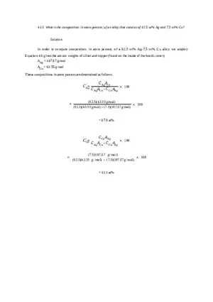 Imperfections in Solids Problem Solutions Part 3