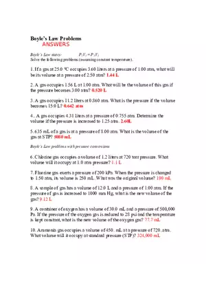 Boyle’s Law Problems