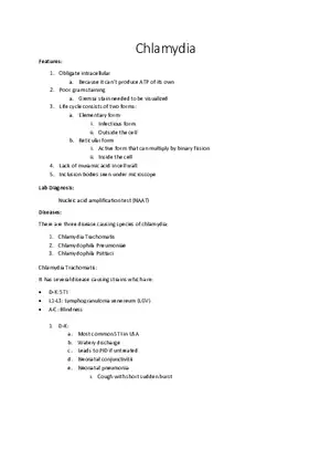 Chlamydia Study Guide
