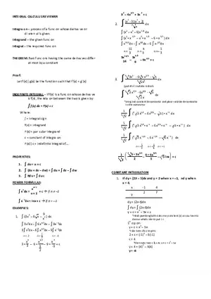 Integral Calculus Reviewer