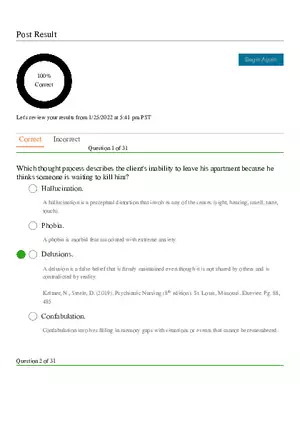 HESI Case Study Psychosis