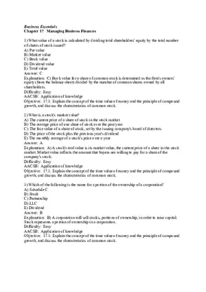 Chapter 17 Managing Business Finance Part 1
