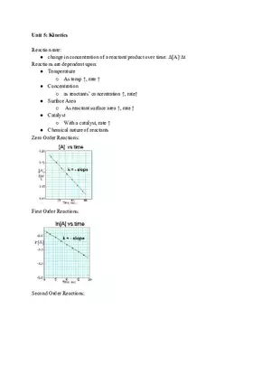 Unit 5 Kinetics
