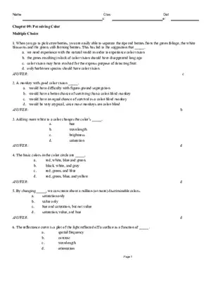 Chapter 09 Perceiving Color